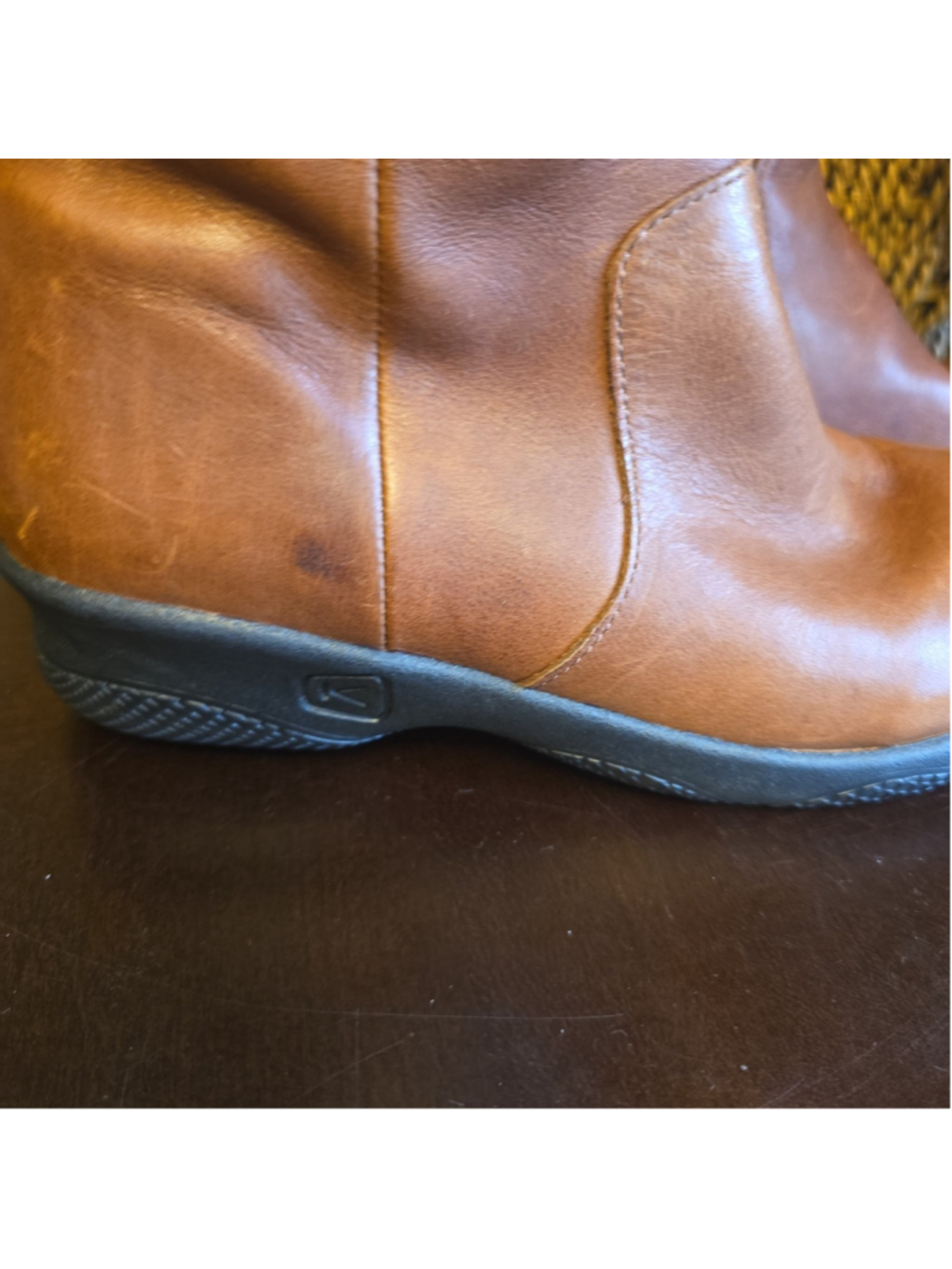 Keen Riding Boots Womens Bern Baby Bern Brown Leather Knee High Wedge Sz 7.5 View 6